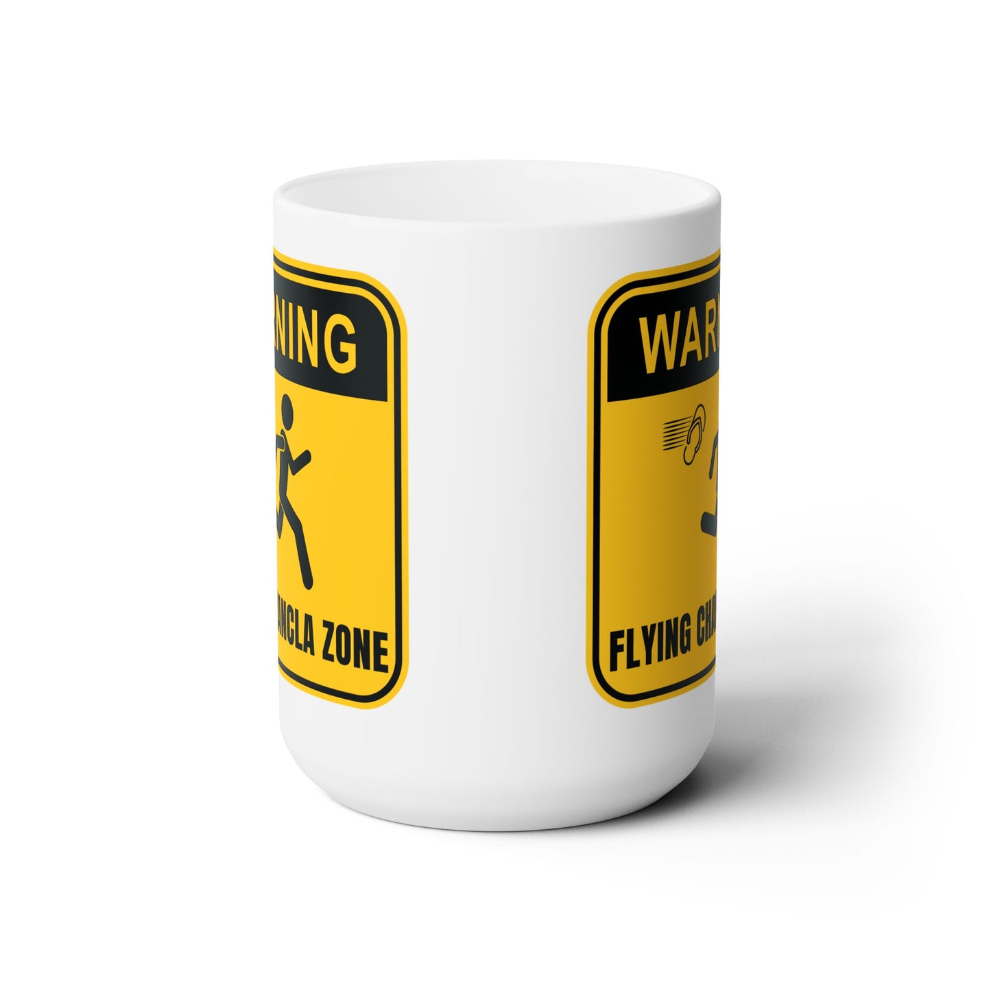 15oz - Mug - Flying Chancla Zone - Triangle (White)