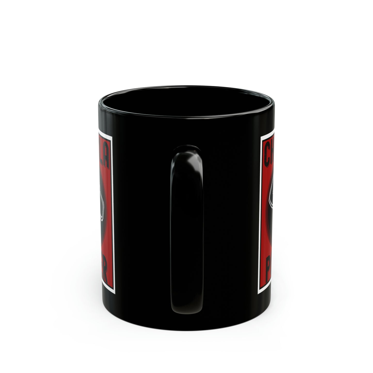 11oz - Mug - Chancla Power Mug - (Black/Red)