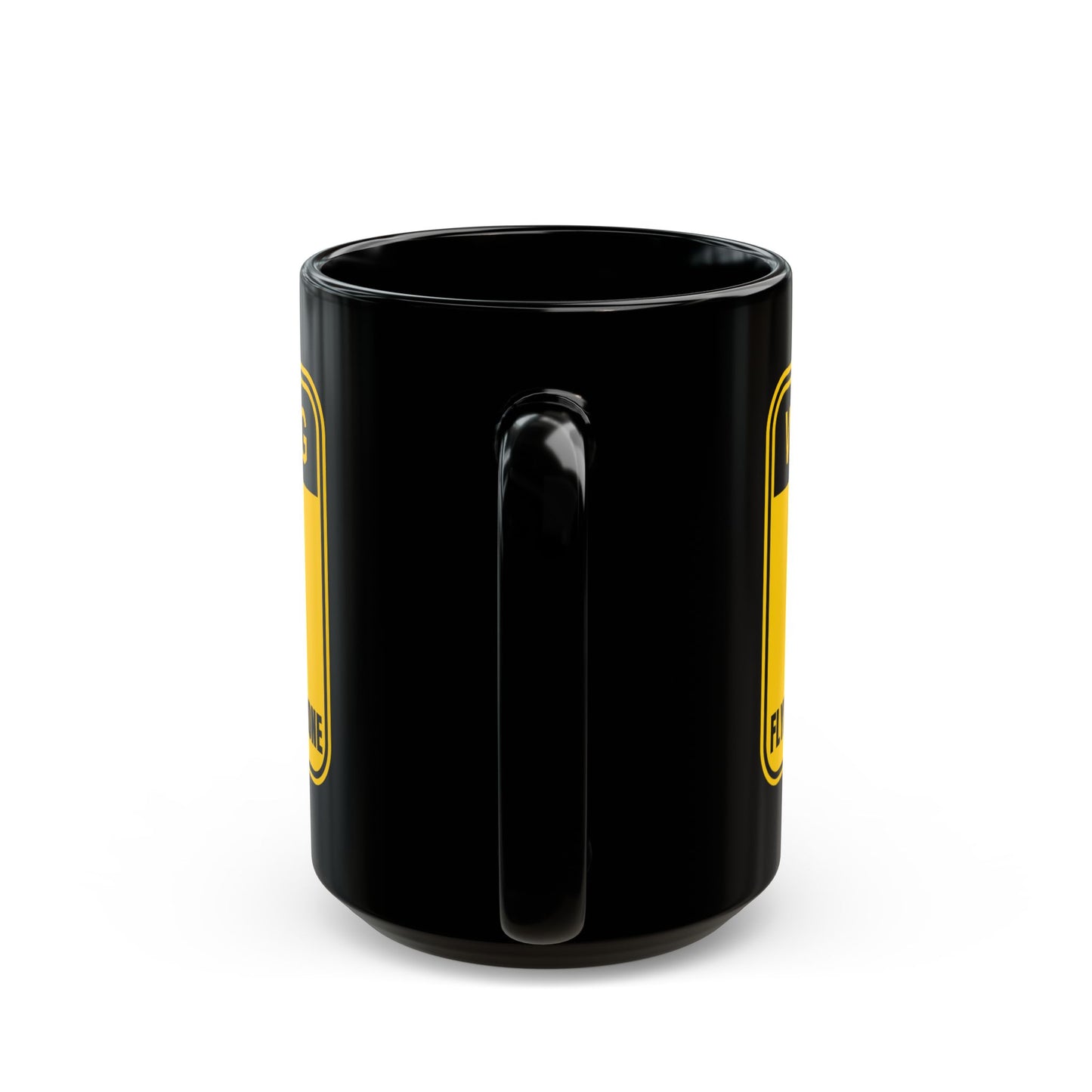 15oz - Mug - Flying Chancla Zone - Square (Black)