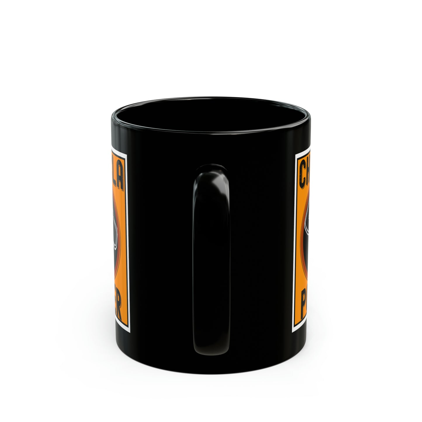 11oz - Mug - Chancla Power Mug - (Black/Orange)