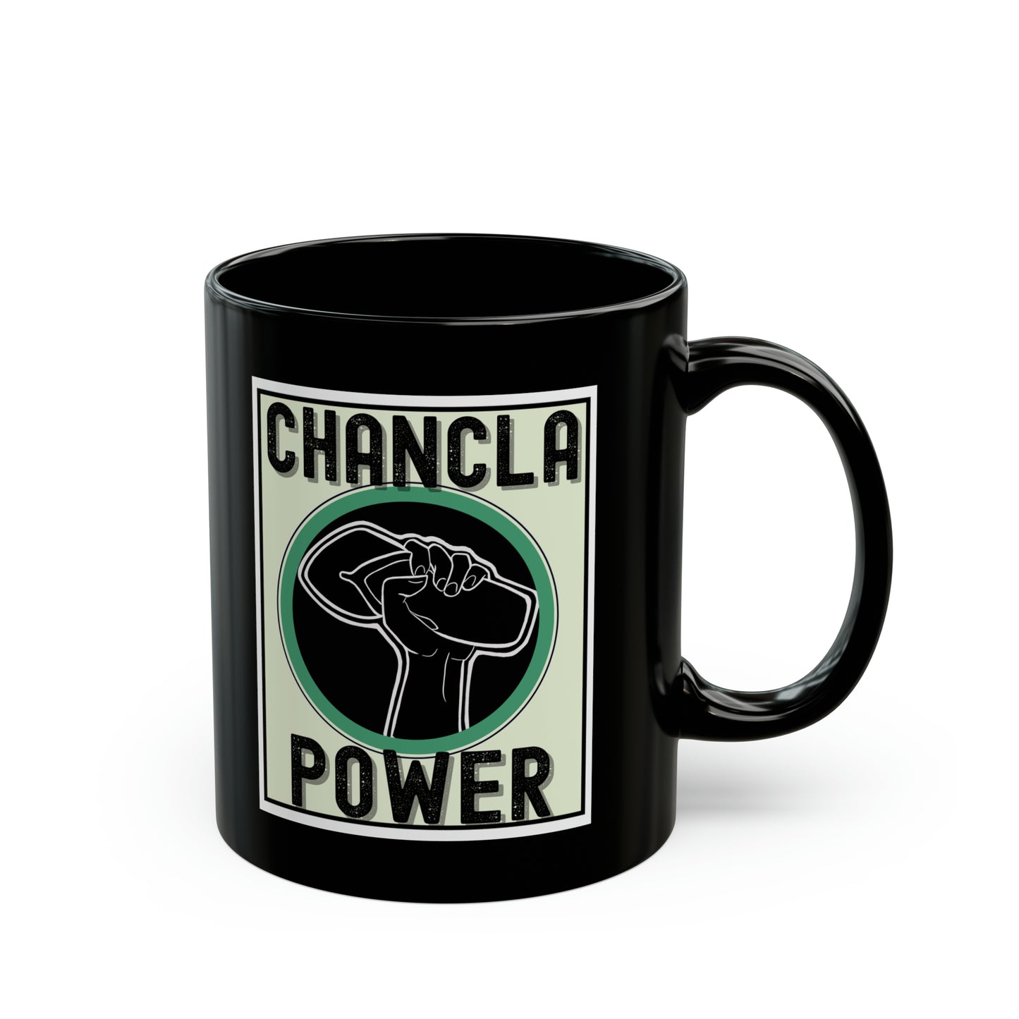 11oz - Mug - Chancla Power Mug - (Black/Green)