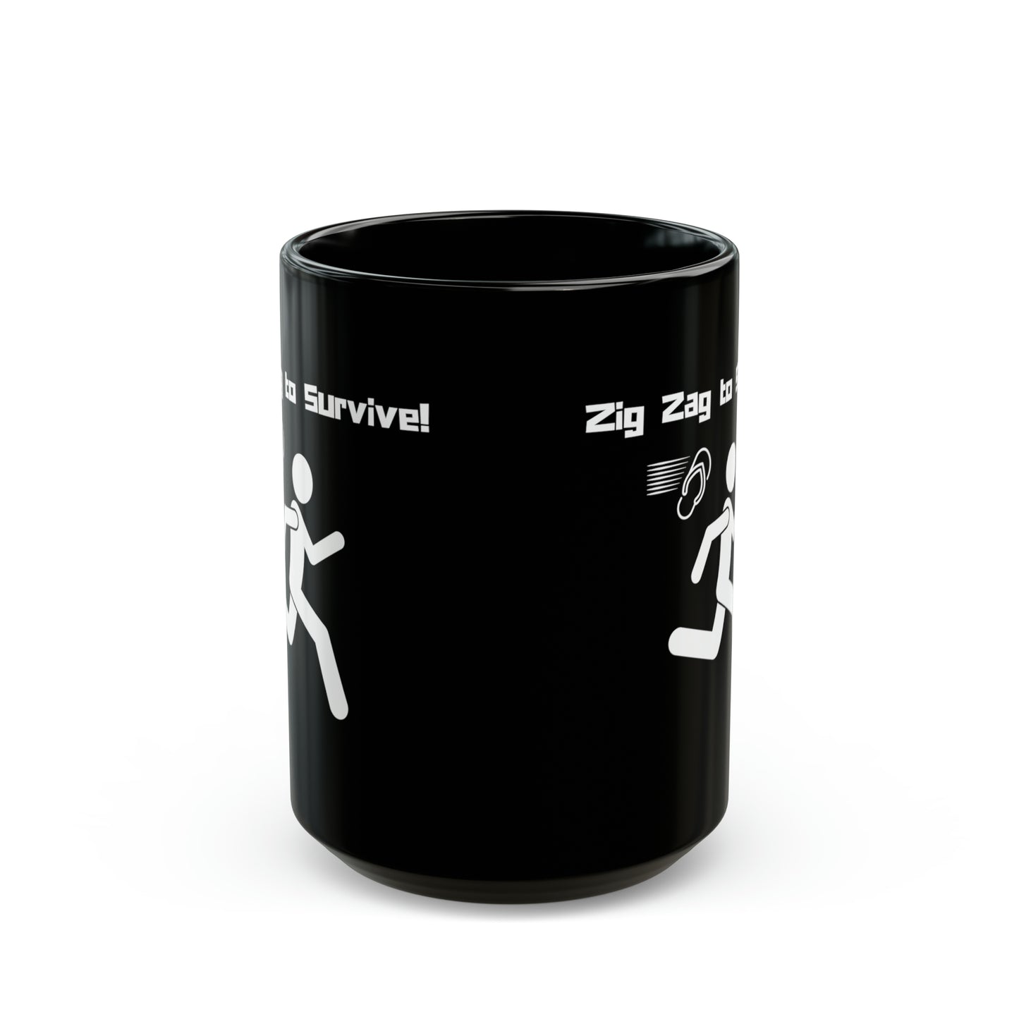 15oz - Mug - Zig Zag to Survive (Black)