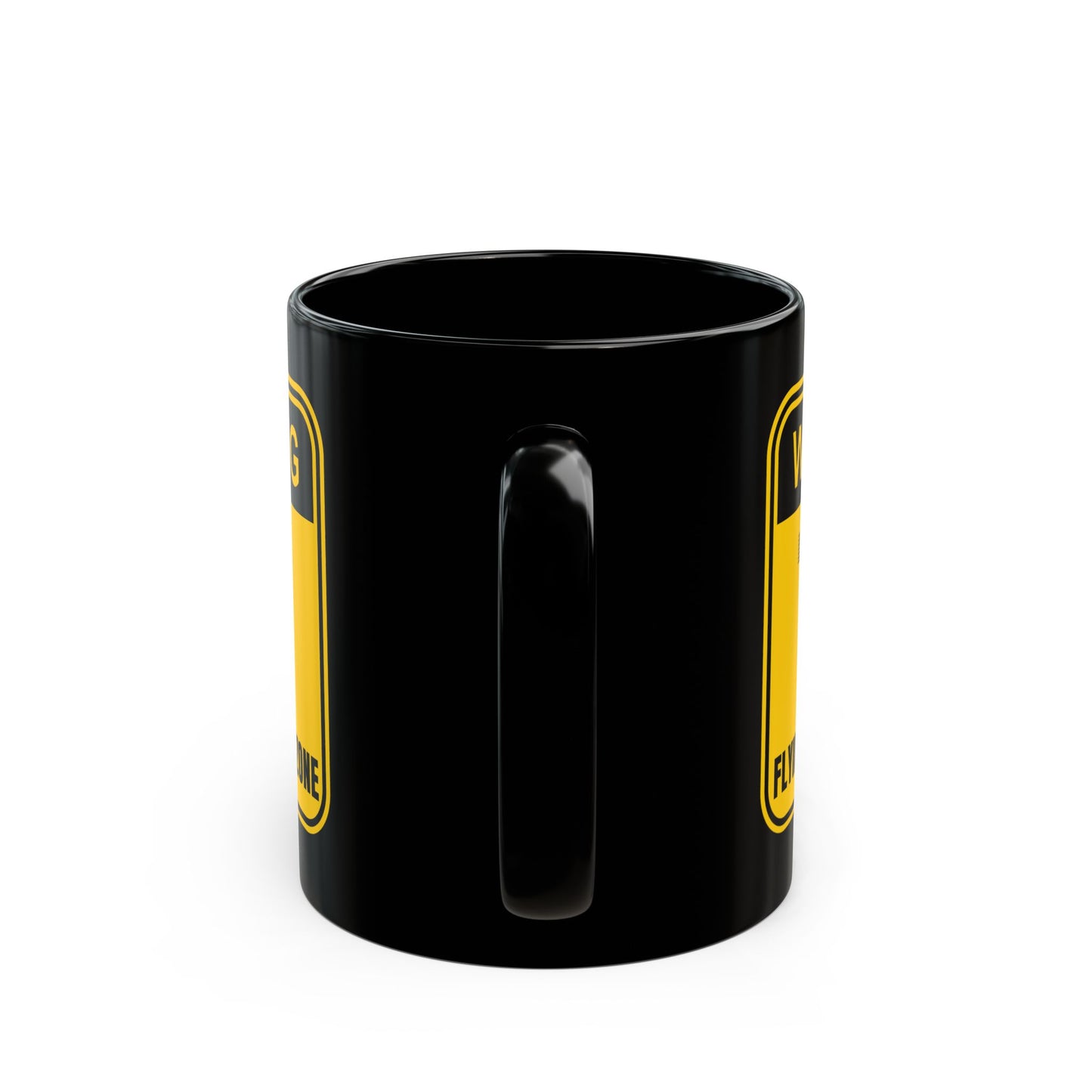 11oz - Mug - Flying Chancla Zone - Square (Black)