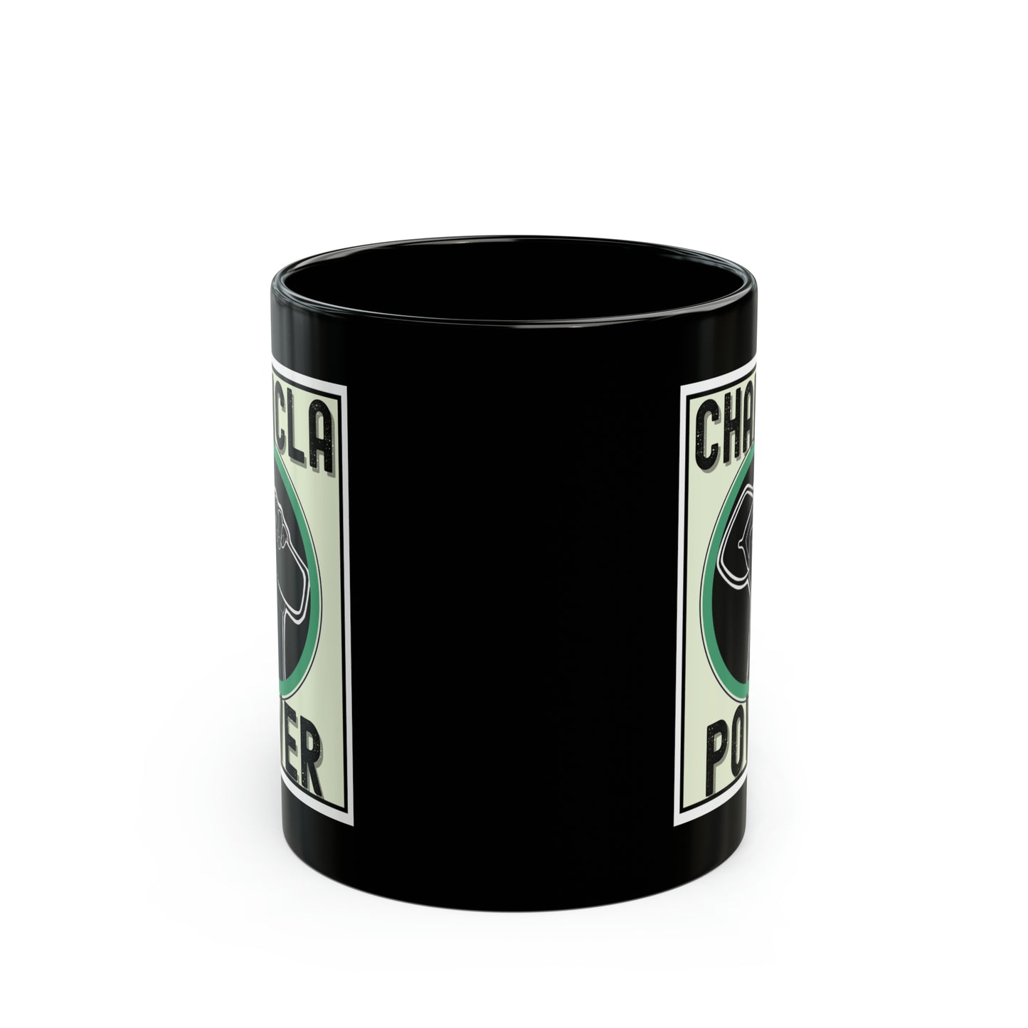 11oz - Mug - Chancla Power Mug - (Black/Green)