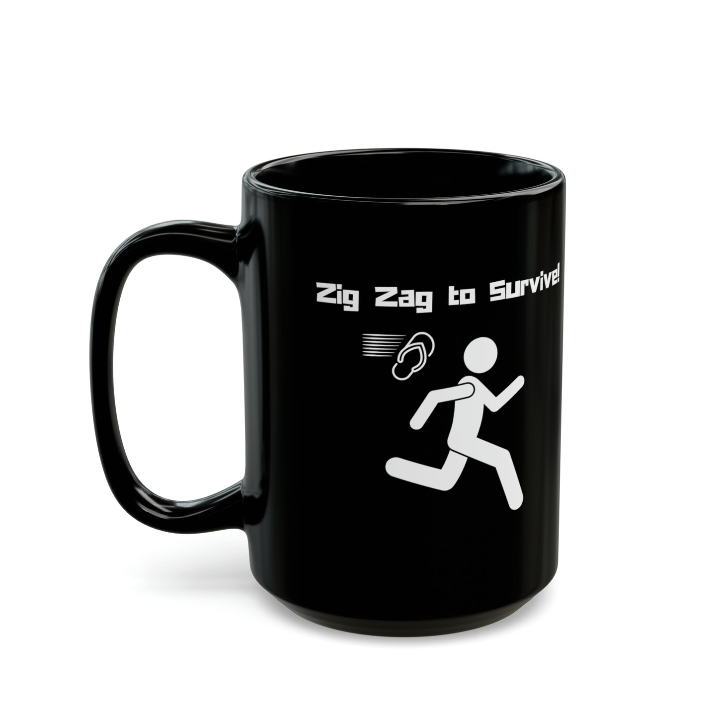 15oz - Mug - Zig Zag to Survive (Black)