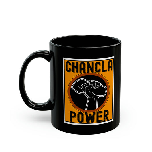 11oz - Mug - Chancla Power Mug - (Black/Orange)