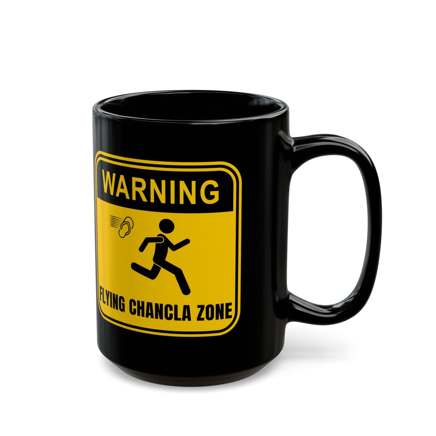 15oz - Mug - Flying Chancla Zone - Square (Black)