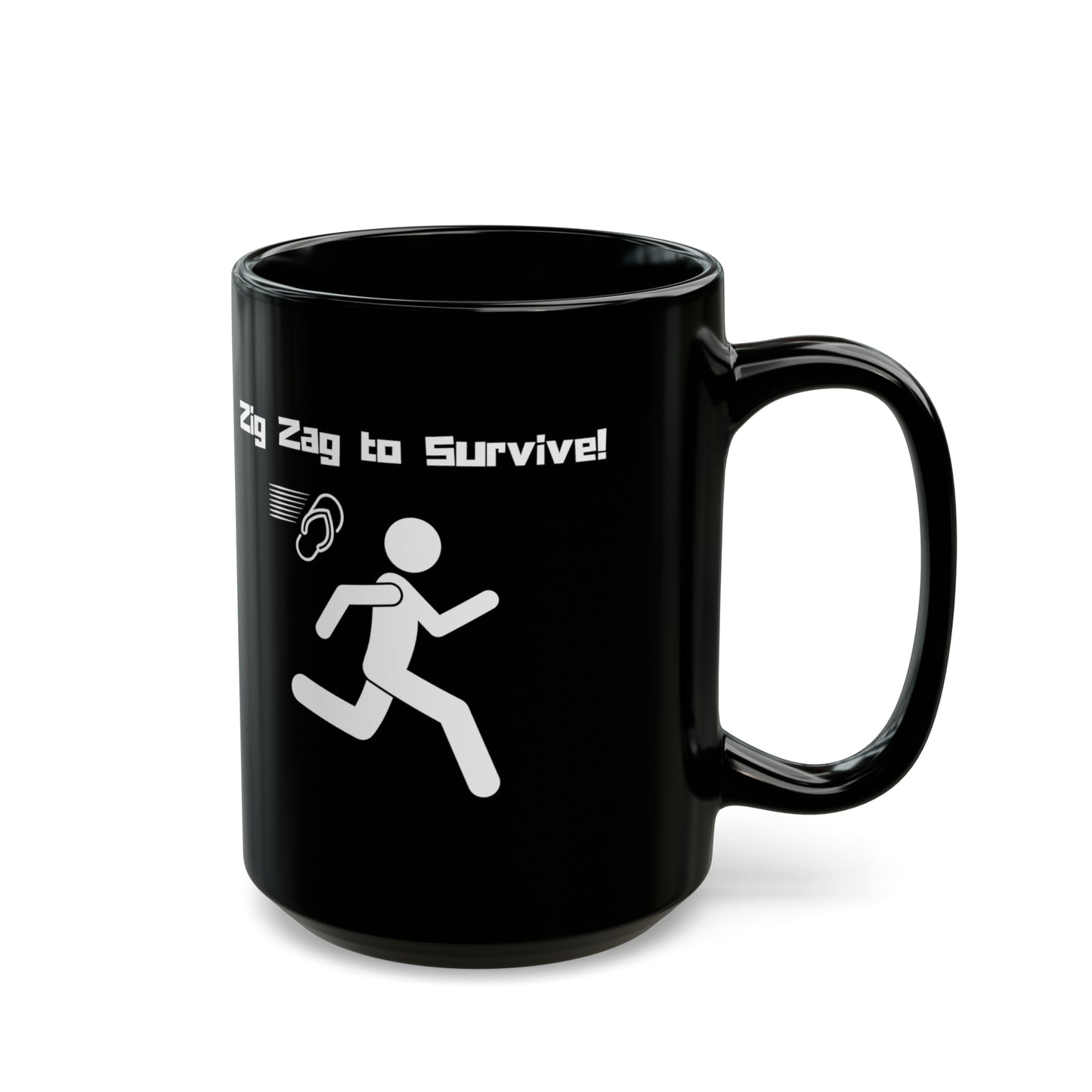 15oz - Mug - Zig Zag to Survive (Black)