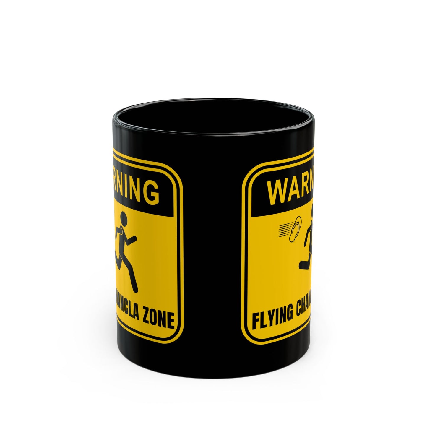 11oz - Mug - Flying Chancla Zone - Square (Black)