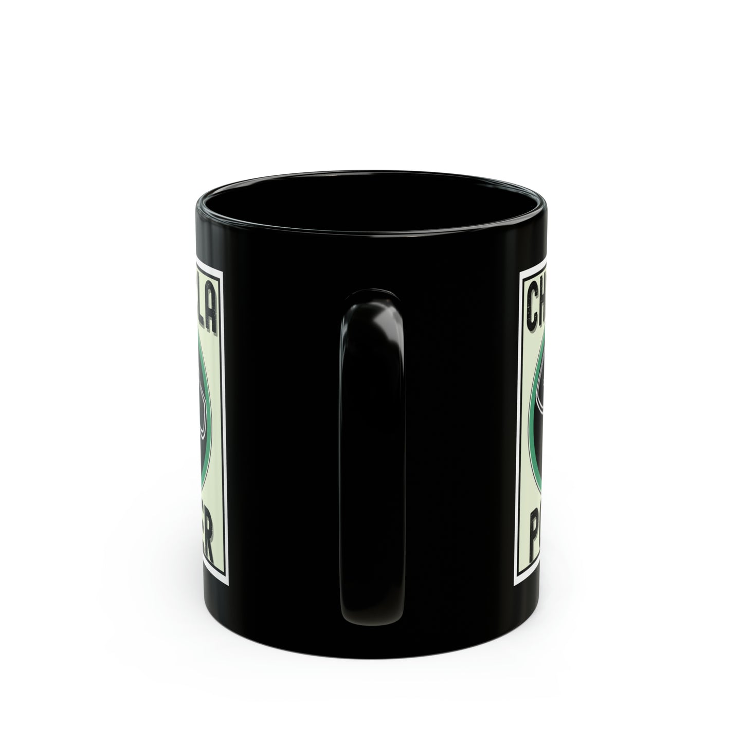 11oz - Mug - Chancla Power Mug - (Black/Green)